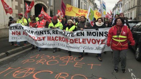 Francia: el 2020 arrancó con la renovada protesta contra la reforma previsional