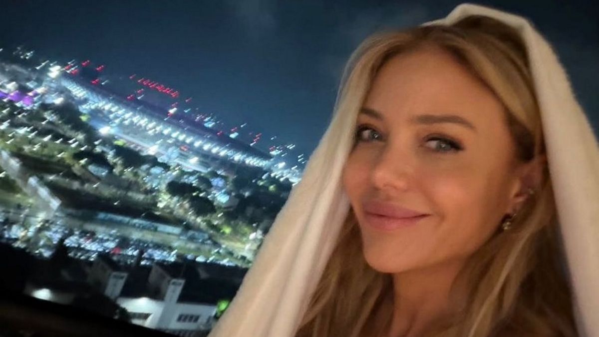 Evangelina Anderson vio el show de AC/DC desde su balcón ¿desnuda? y las redes estallaron