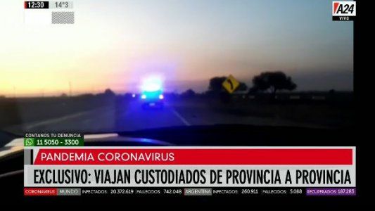 Así custodiaban a varados que necesitaban ir de una provincia a otra