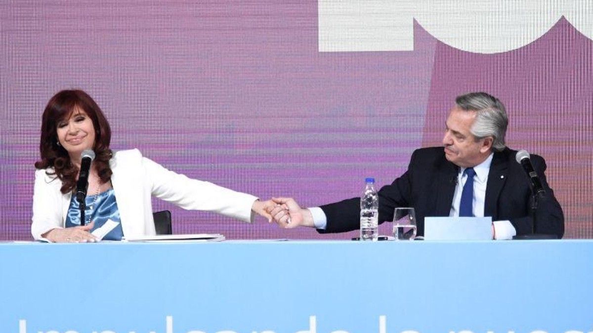Cristina Kirchner y Alberto Fernández. 