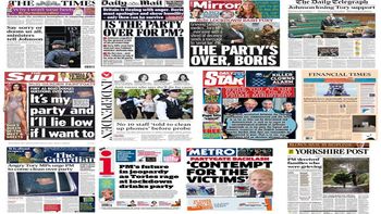 los diarios británicos, reflejan el pésimo momento del primer ministro británico (foto: Tapas de los diarios)