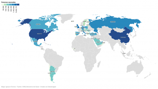 Mientras esperan las nuevas dosis de la Sputnik, Argentina anuncia que tiene 200.000 vacunados