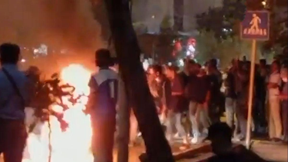 Protestas en Teherán por el asesinato de la joven Masha Amini (Foto: Captura de TV)