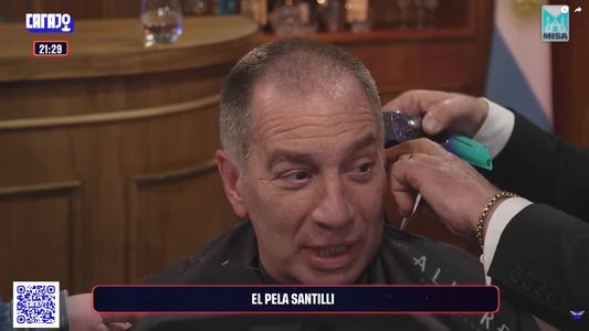 Santilli cumplió su promesa y se peló en el programa de El Gordo Dan