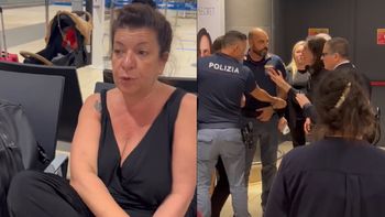 El video completo del mal momento que vivieron Andrea Taboada y Ángel de Brito en el aeropuerto de Italia
