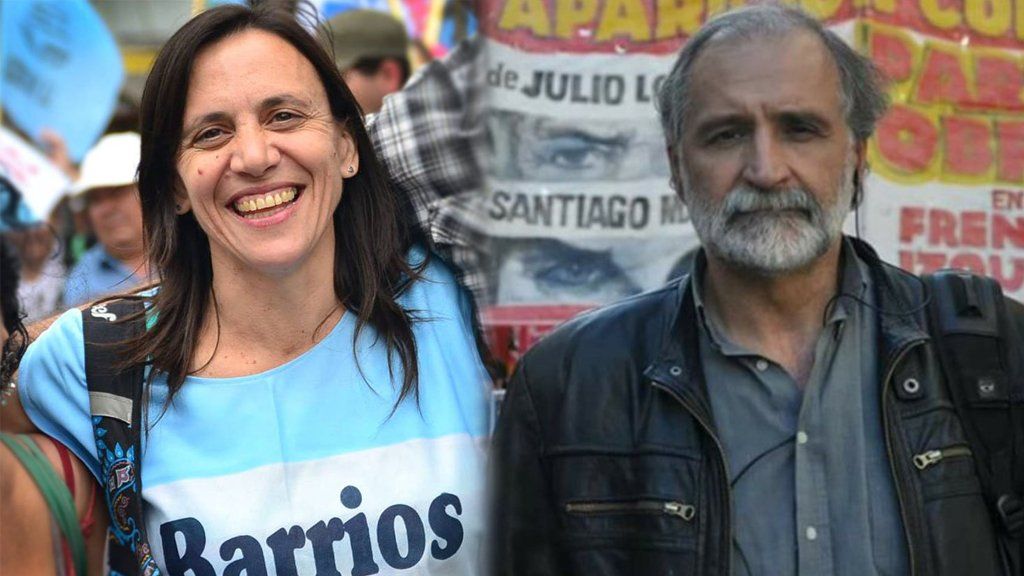 Silvia Saravia y Eduardo Belliboni, referentes de Barrios de Pie y el Polo Obrero, respectivamente.