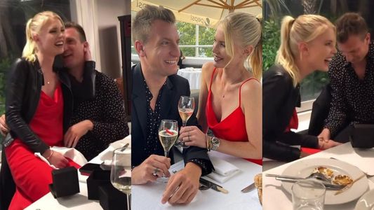 Maxi López le propuso casamiento a su novia Daniela Christiansson: el video del romántico momento