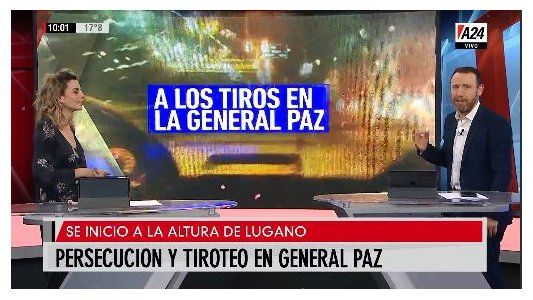 Raid delictivo, persecución y tiroteo en la Avenida General Paz