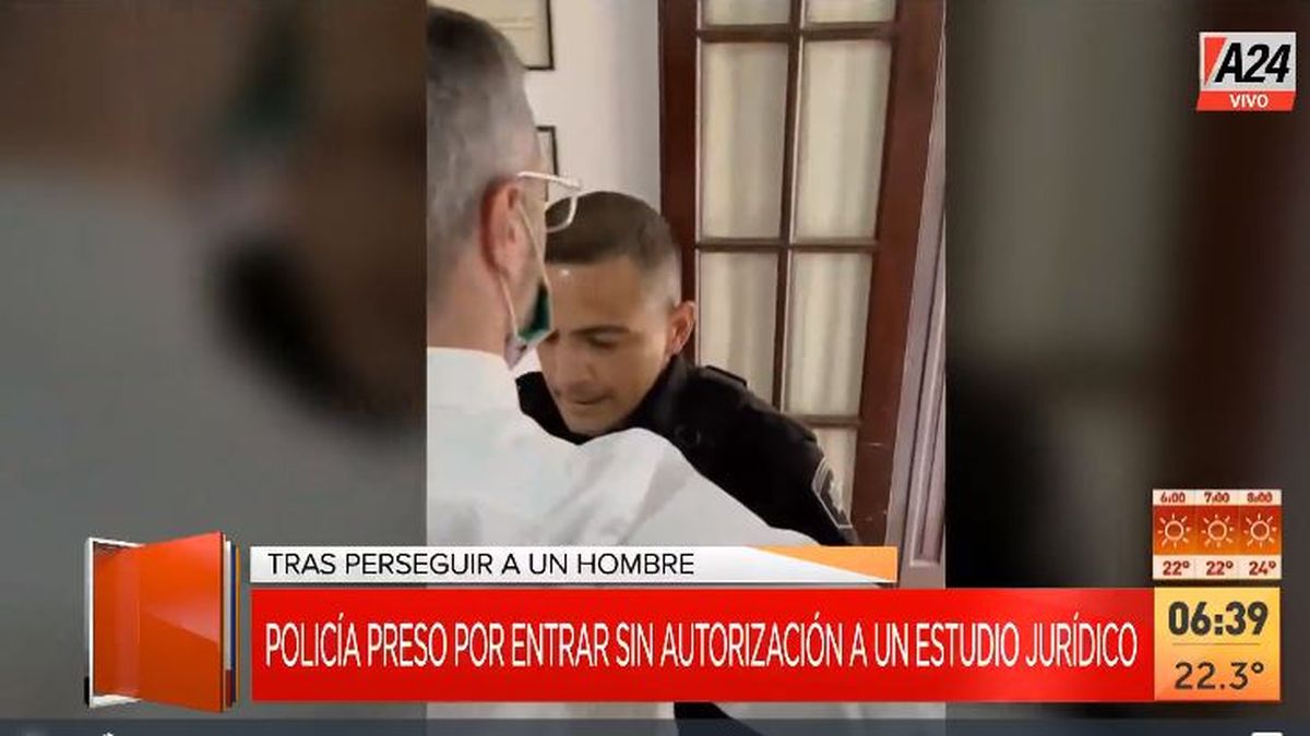 Santa Fe: un policía quedó preso por perseguir a un sospechoso. (Captura de Tv)