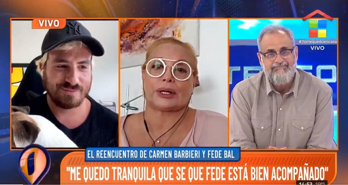 El reencuentro al aire de Carmen Barbieri y Fede Bal: Somos una familia que jugamos siempre con el humor negro