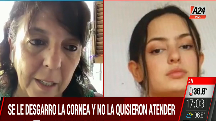 A su hija se le desgarró la córnea y los médicos de la clínica no querían atenderla porque tenía coronavirus