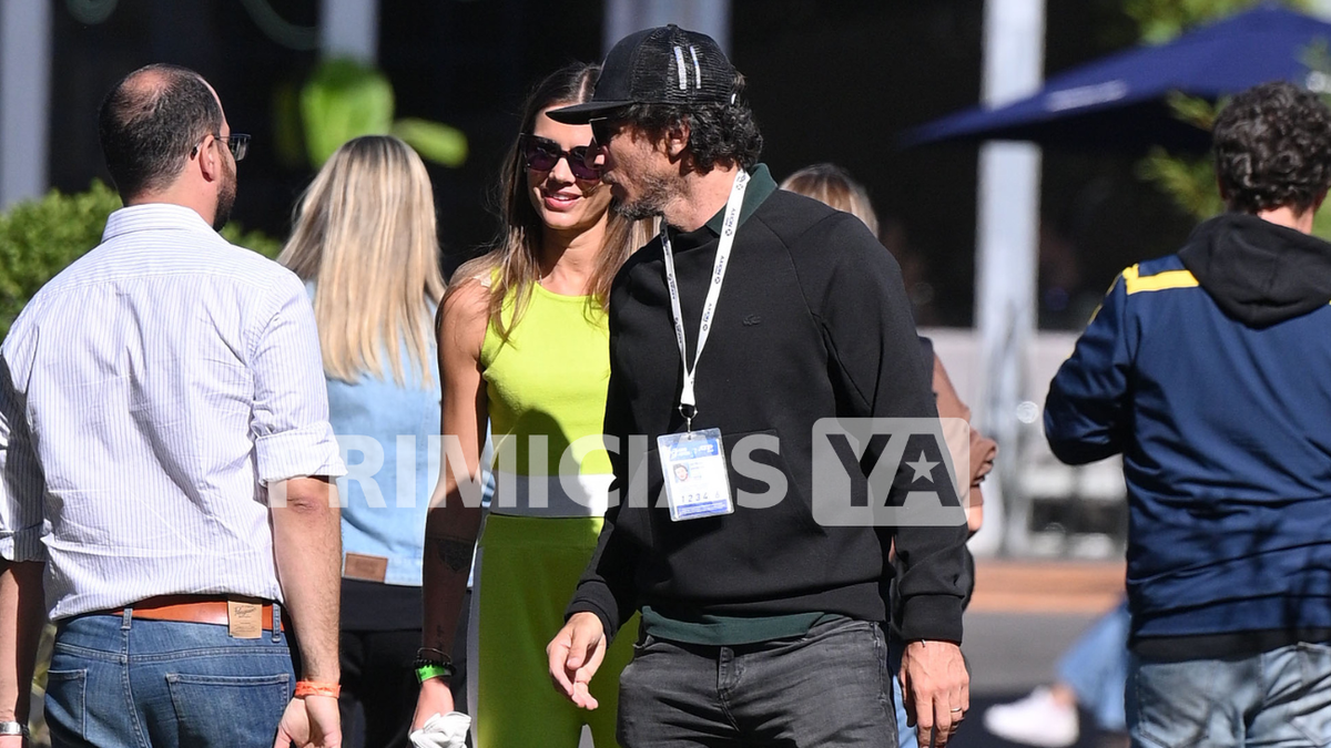 Pico Mónaco y Diana Arnopoulos disfrutaron del tenis de Alcaraz en el Argentina Open: las fotos