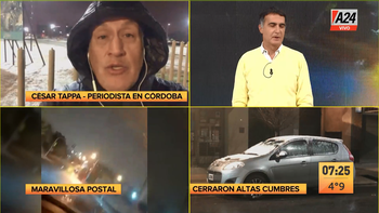 Así arrancaron las primeras nevadas intensas en el resto de la Argentina. (Captura de Tv) Así arrancaron las primeras nevadas intensas en el resto de la Argentina. (Captura de Tv)