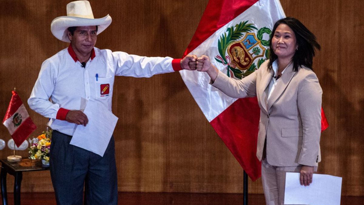 Los comicios se definirán entre el sindicalista de izquierda Pedro Castillo y la exlegisladora populista de derecha Keiko Fujimori.&nbsp;