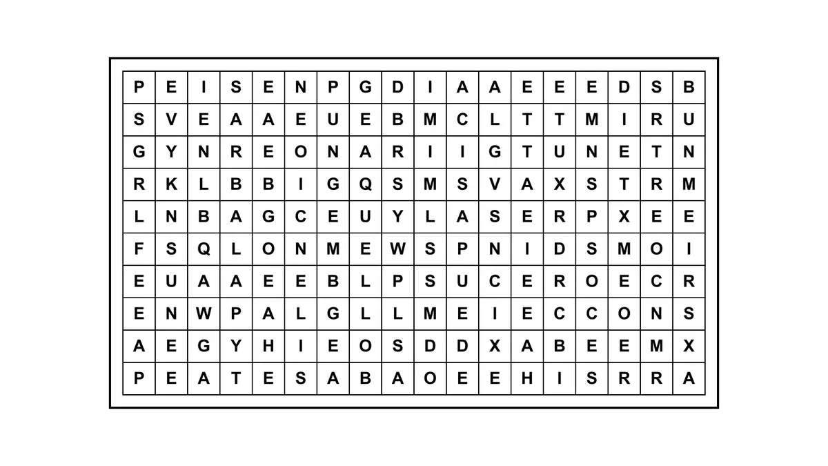 Encontrá la frase escondida en una sopa de letras con una cita literaria oculta