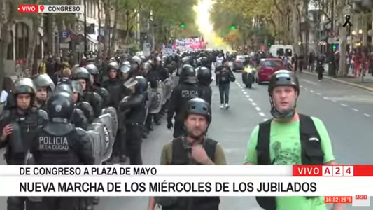 Marcha de jubilados: tras la muerte del papa Francisco la movilización se trasladó a Plaza de Mayo