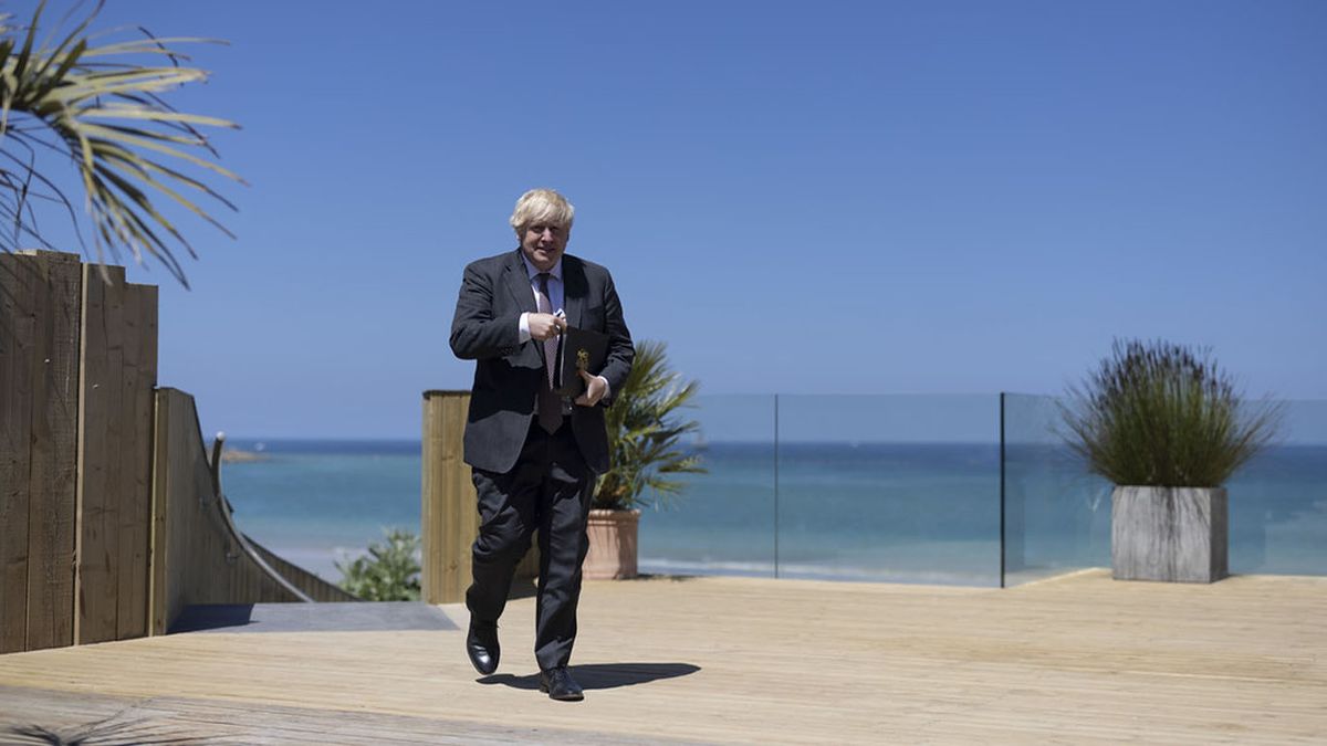 Boris Johnson en Cornualles