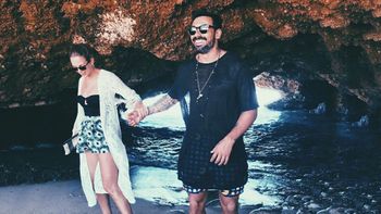 El Pocho Lavezzi y Yanina Screpante gozan en las playas de Aruba
