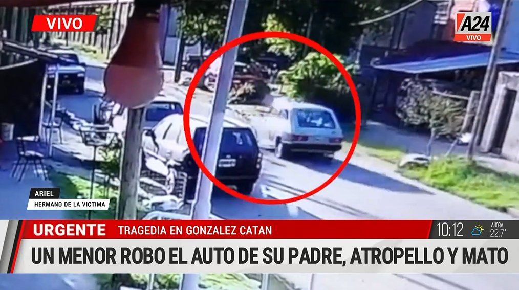 El adolescente que provocó la muerte con el auto es inimputable para la ley argentina.