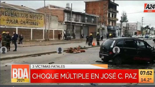 José C. Paz: así fue el choque múltiple que dejó 3 muertos
