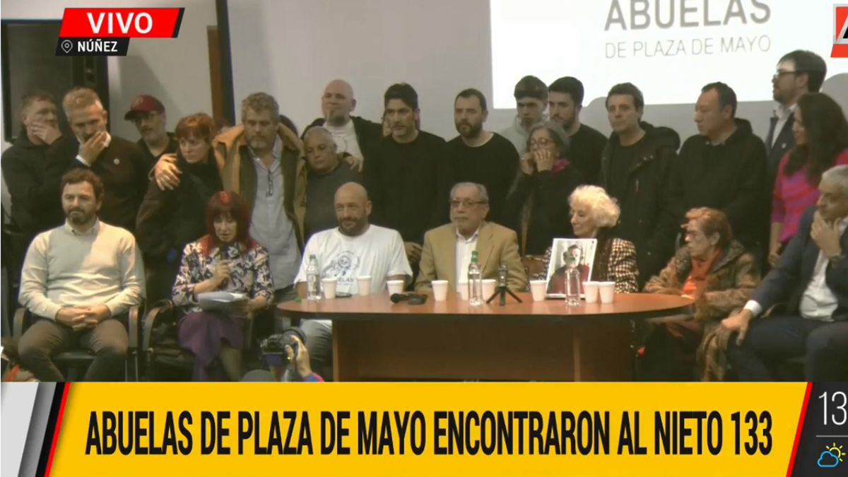 Abuelas de Plaza de Mayo anunció el hallazgo del nieto 133. (Foto: captura de pantalla)