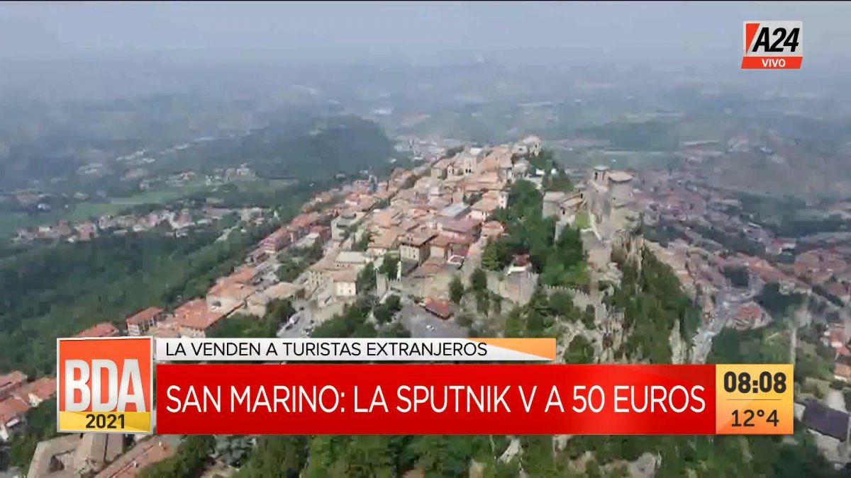 San Marino ofrece paquetes turísticos para vacunarse con la Sputnik V (Foto: captura de TV).