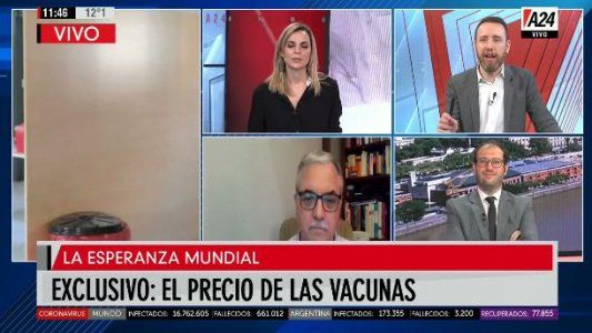 A24 adelantó los precios de las diferentes vacunas para combatir el coronavirus