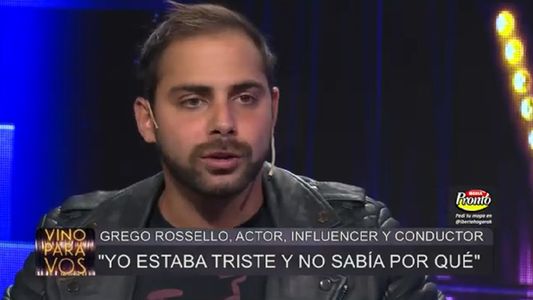 La confesión de Grego Rossello: Estaba triste y no sabía por qué, me ayudó un psiquiatra