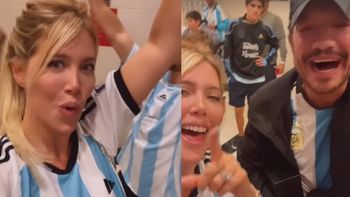 Wanda Nara y Marcelo Tinelli: cumbia, palmas y gritos para festejar el triunfo de Argentina en Qatar