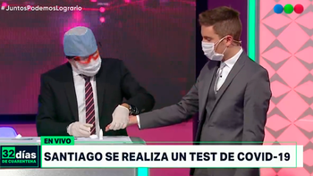 Santiago del Moro se hizo el test de coronavis en vivo: ¡mirá el método y el resultado!