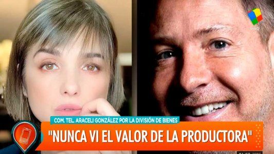 Contundente respuesta de Araceli González al comunicado de  Adrián Suar sobre el conflicto de los bienes