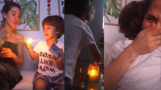 Polémica por los videos de Jimena Barón jugando con fuego junto a su hijo