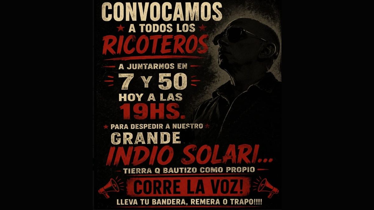 También en La Plata, reunión para homenajear al India Solari. (Foto: X)  