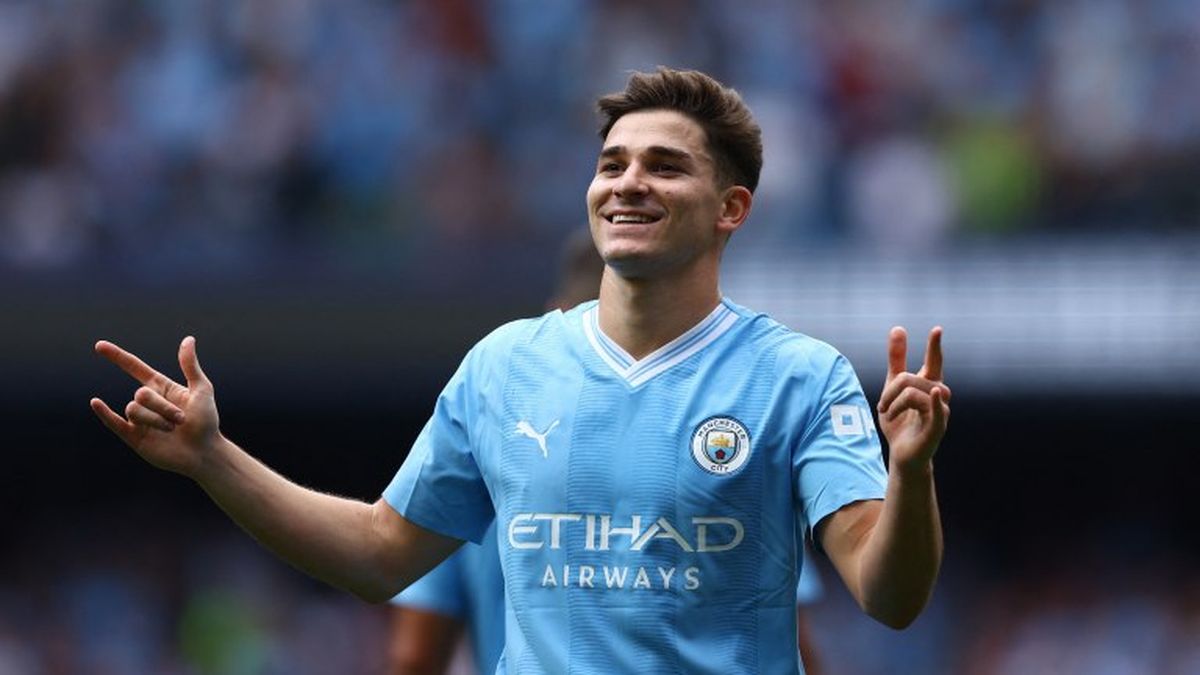 Julián Álvarez se consolida en el Manchester City. (Foto: NA)
