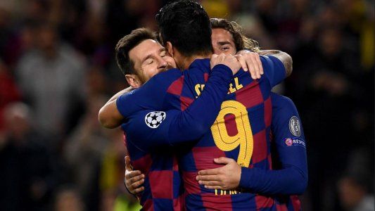 Champions League: con un gol de Messi, Barcelona le ganó 3-1 a Borussia Dortmund y clasificó a octavos de final