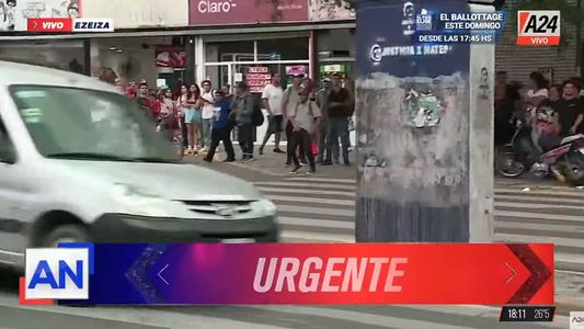 Militantes libertarios y de Unión por la Patria se cruzaron previo a un acto de Javier Milei en Ezeiza