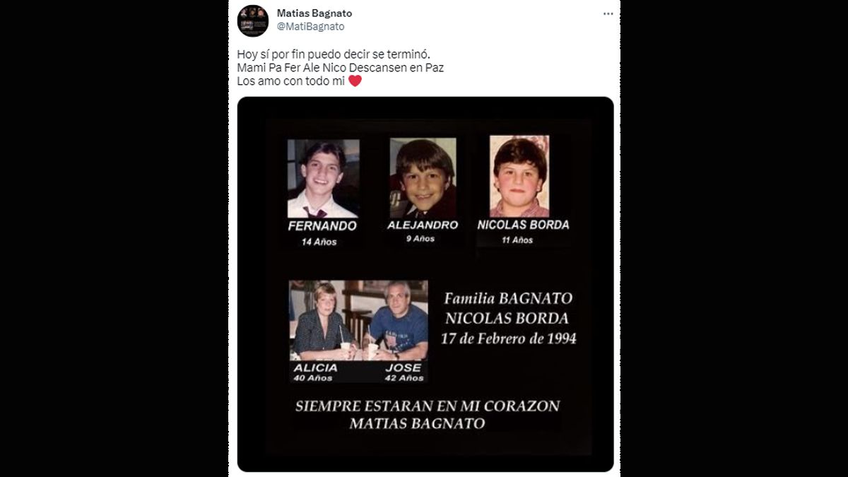 La emotiva publicación de Matías Bagnato en Twitter. (Foto: @MatiBagnato)