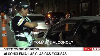 Me falta un pulmón: las insólitas excusas en los controles de alcoholemia en Año Nuevo. (Foto: captura A24) Me falta un pulmón: las insólitas excusas en los controles de alcoholemia en Año Nuevo. (Foto: captura A24)