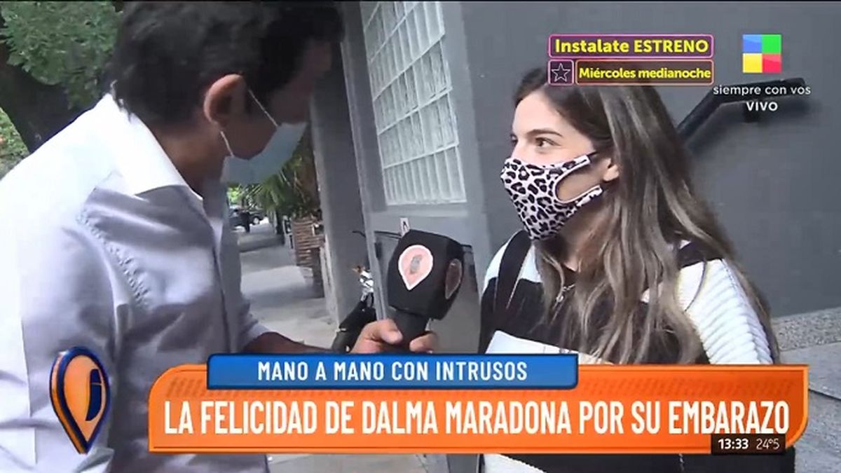 Dalma Maradona habló de su embarazo con Intrusos, el programa de espectáculos de América TV. 