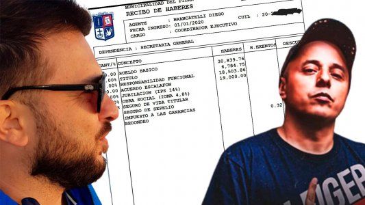 Después del cruce en Intratables, Diego Brancatelli le mostró su recibo de sueldo al Dipy