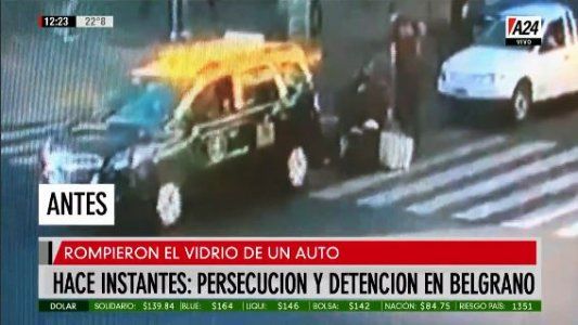 Así la policía de la Ciudad detuvo a dos motochorros en Belgrano