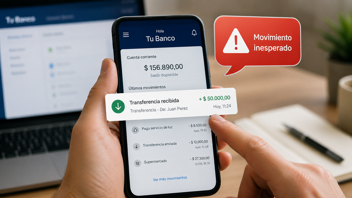 Una transferencia inesperada puede ser el primer indicio de una maniobra fraudulenta.