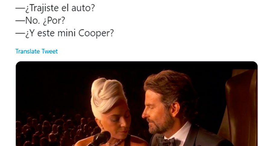 Bradley Cooper y Lady Gaga: los memes del momento más romántico