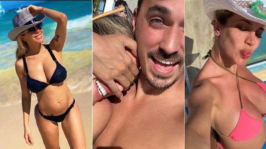 Virginia Gallado lució su panza de embarazada en las playas de Punta Cana