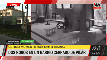 Así fue el violento golpe comando en un country de Pilar. (Captura de Tv) Así fue el violento golpe comando en un country de Pilar. (Captura de Tv)