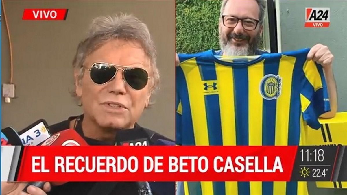 Beto Casella recordó sus charlas con Gerardo Rozín, fanático de Rosario Central. 