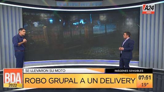 Merlo: 10 motochorros atacaron a un delivery para robarle
