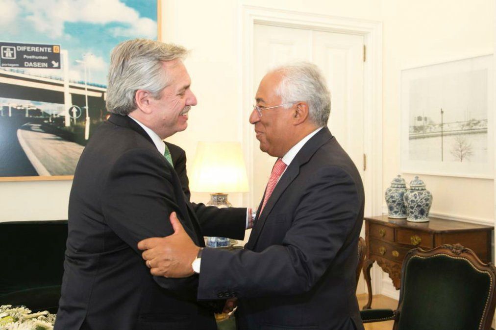 Fin del viaje a Europa: Alberto Fernández y el primer ministro portugués, Antonio Costa, en un encuentro con el FMI como tema principal