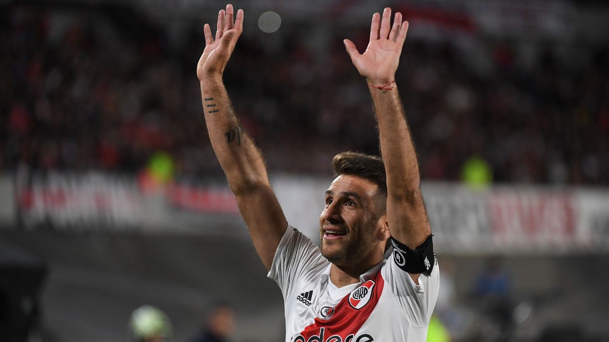 Leo Ponzio realizó su partido de despedida en el Monumental.&nbsp;
