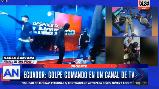 Violencia en Ecuador: una banda tomó un canal de televisión y la policía liberó a los rehenes